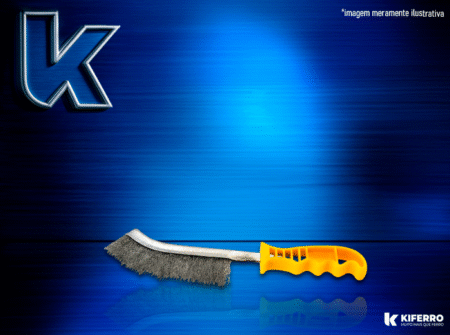 Escova de Aço com Cabo Plástico