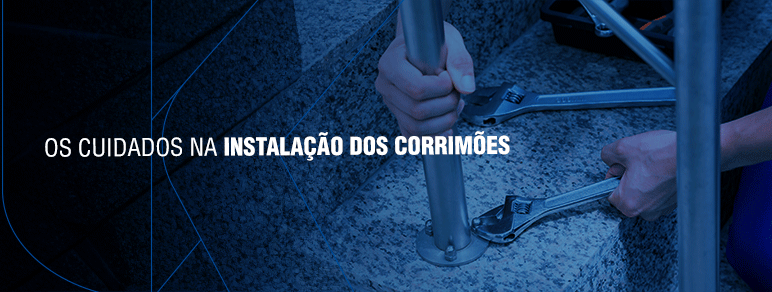 Imagem ilustrando os cuidados na instalação dos corrimões