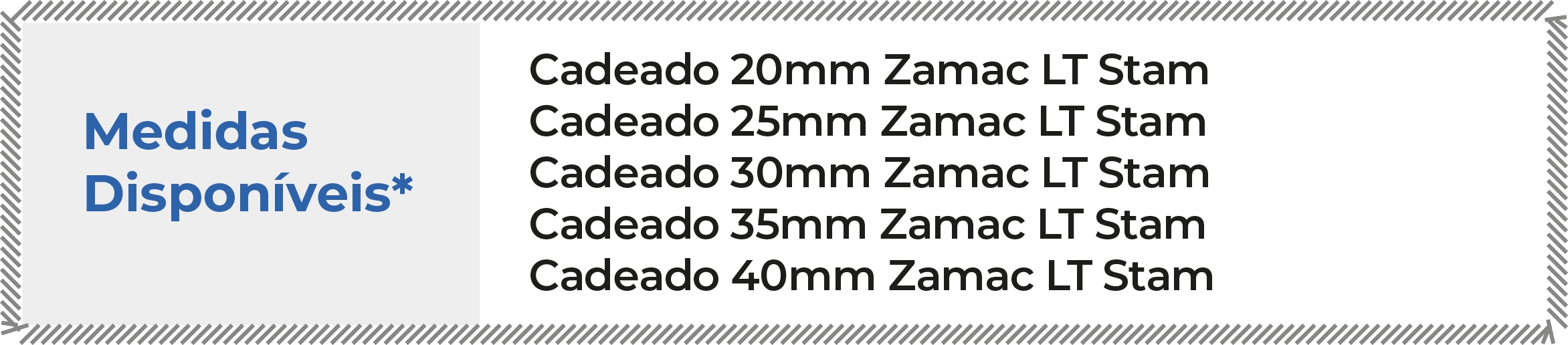 tabela-cadeado-zamac-LT-Stam