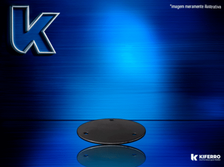 Arruela Lisa c/ 3 Furos p/ fixar Tubo Corrimão*