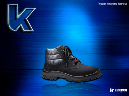 Botina de Segurança Nobuck Preto e Cinza