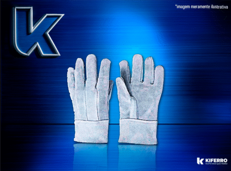 Luva Couro Palma Reforçada Cano Curto