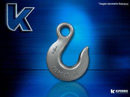 Gancho de Aço c/ olhal s/ Trava 3000KG 1/2 