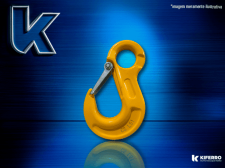 Gancho de Aço c/ olhal GR8 13MM C/trava 5300KG*