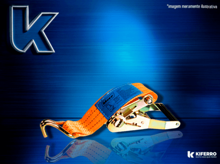 Cj Cinta Amarração Catraca  50mm X 9000mm 3,00 Ton. CC-300