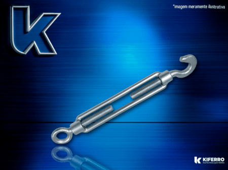 Esticador Leve Maleavel p/ Cabo Aço 1″ – 24,00mm Gancho Olhal