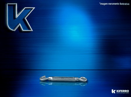 Esticador Leve Maleavel p/ Cabo Aço 3/16″- 5,00mm Gancho Olhal