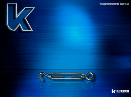 Esticador Leve Maleavel p/ Cabo Aço 1/4″- 6,00mm Gancho Olhal