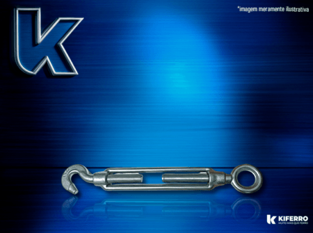 Esticador Leve Maleavel p/ Cabo Aço 1/2″ – 12,00mm Gancho Olhal