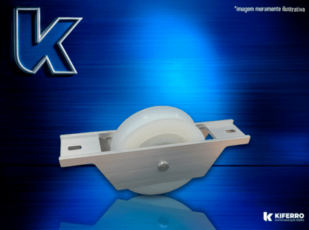 Roldana Nylon Branco c/ Suporte Aberto