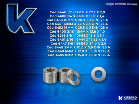 ARRUELA LISA INOX 304